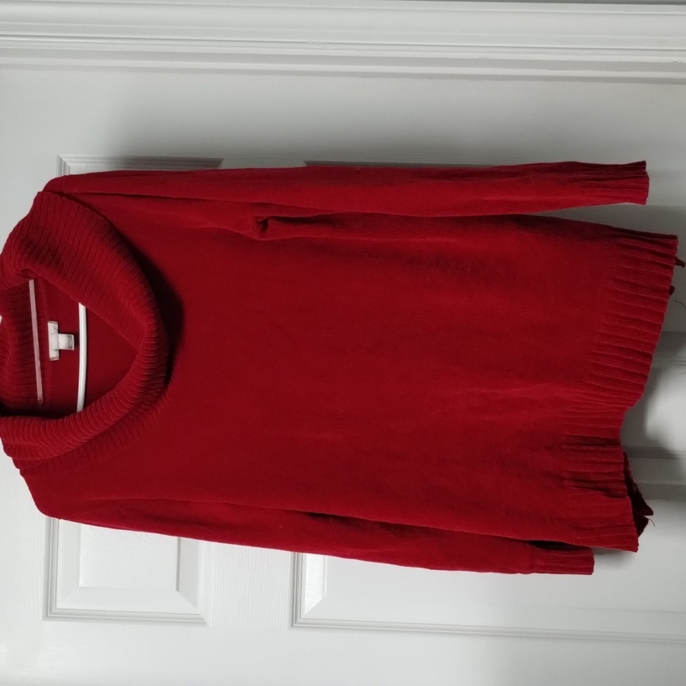 White Stag women red size L (12-14) sweater top 100% acrylic